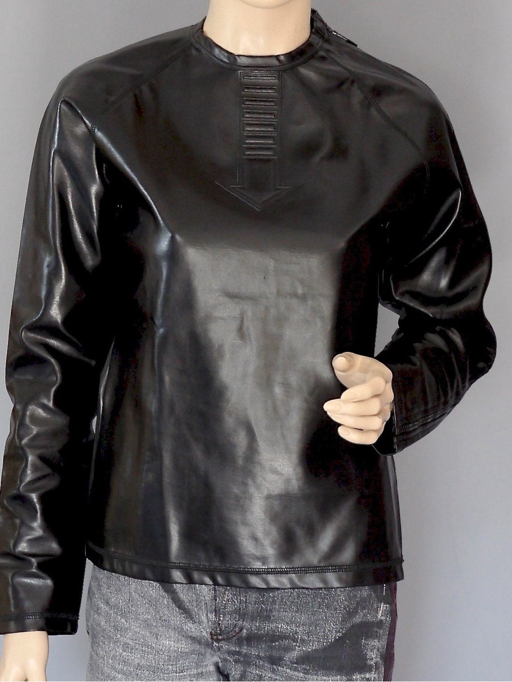 Vintage JEAN PAUL GAULTIER "Constructivist Russian" Collection Arrow PVC Sweater